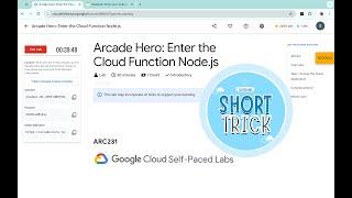 Arcade Hero Enter the Cloud Function Node.js   #qwiklabs  #ARC231  With Explanation️