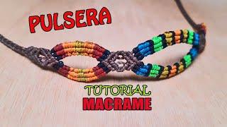 #DIY Tutorial Macrame  como hacer PULSERA de TRES CURVAS  friendship bracelets easy