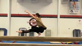 Trying gymnastics a year after quitting  Whitney Bjerken