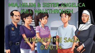 MiaHelen & Sister Angelica Full Walkthrough  Summertime Saga 0.20.14  Complete Storyline