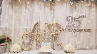 Wedding Anniversary party Decoration  Ideas at home 25th Anniversary Decoration easy