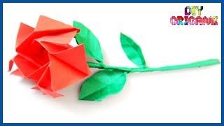 How To Make An Origami Paper Rose - DIY Paper Rose