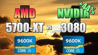 5700-XT vs 3080 - 9600K  CSGO  Fortnite  PUBG  GTAV  Overwatch.