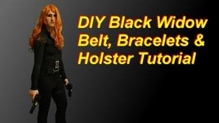 DIY Black Widow Costume Part 2 belt holster bracelets gloves