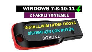 Programsız Komutlar ile Format USB si Hazırlama  hedef dosya sistemi için çok büyük windows 10-11