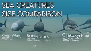 Sea Creatures Size Comparison 189