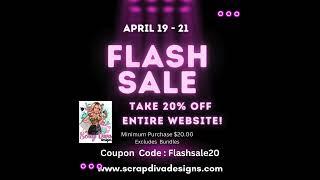 FLASH SALE - Scrap Diva Designs #scrapdivadesigns #smallbusiness