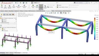 Steel Structure design and analysis  Solidworks Simulation -165