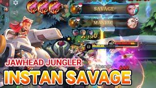 12 KILL SAVAGE JAWHEAD  BUILD TOP GLOBAL JAWHEAD   MOBILE LEGENDS