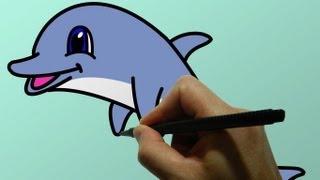 How to Draw a Cartoon Dolphin