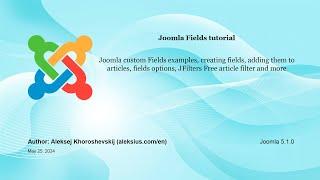 Joomla Fields – Video tutorial