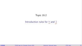 Lecture 15-2 Rules for introducing quantifiers in formal proofs