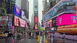 Rainy Time Square NEW YORK CITY - May 27 2024