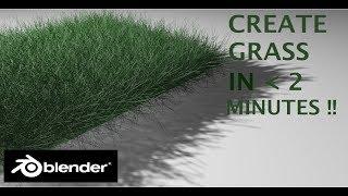 Blender 3D - Create Grass in Blender in 2 minutes  Beginner Tutorial