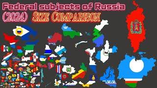 Federal subjects of Russia Size Comparison 2024