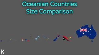 Oceania Size Comparison by Land Area  Fan Song by Kxvin
