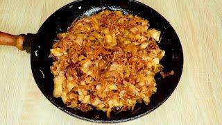 Stewed cabbage - healthy tasty fast cheap.