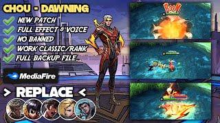 NEW  Chou HERO Thunderfist Dawning Stars Skin Script No Password  Full Effect & Full Sound  MLBB