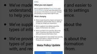 Facebook Meta New Terms & Policy Update 2022 #shorts