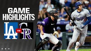 Dodgers vs. Rockies Game Highlights 92724  MLB Highlights