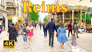 Reims France  - Reims 4K HDR Walking Tour - May 2023  Paris 4K  A Walk In Paris