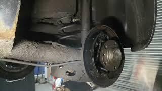 Rear wheel cylinder replacement inc one person brake bleed.