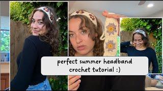 how to make the perfect summer headband ️ *beginner friendly* crochet tutorial