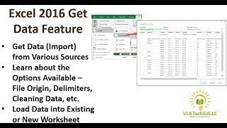 Excel 2016 Get Data Feature