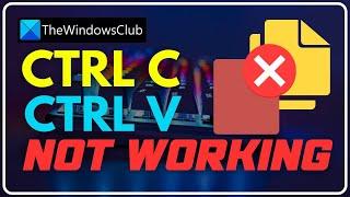 Ctrl+C and Ctrl+V not working in Windows 1110