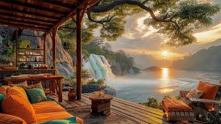 Summer Day Ambience  Lakeside Coffee Porch On A Beautiful Sunny Day With Smooth Jazz