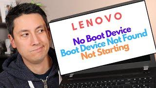 How To Fix Lenovo No Boot Device - Boot Device Not Found Error