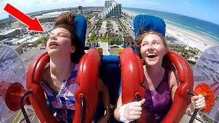 Girls Passing Out #3  Funny Slingshot Ride Compilation