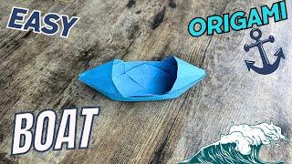 EASY PAPER BOAT ORIGAMI WORLD TUTORIAL  DIY PAPER BOAT FLOAT ORIGAMI EASY INSTRUCTIONS  MAKE BOAT