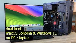 how to dual boot macOS 14 and Windows on PClaptop