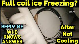 Central unit Indoor cooling coil Full Ice making reviewing video watch why ice freez give answer