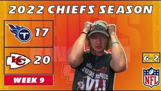 Kansas City Chiefs Fan REACTS to Week 9 vs. Titans  TEN 17-20 KC  2022 NFL Season