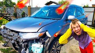 Meteorite crashed Car of Mr. Joker Mitsubishi Outlander & Mr. Joe on Russian Mini Cooper 13+