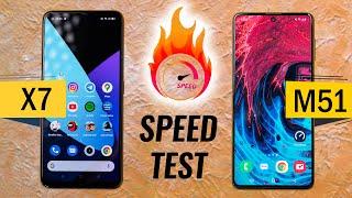 Realme X7 vs Samsung M51 Speed Test - A Galaxy of Differences