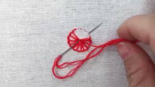 embroidery 【一分鐘學會？刺繡基礎教程】裝飾針法——環狀鎖邊繡