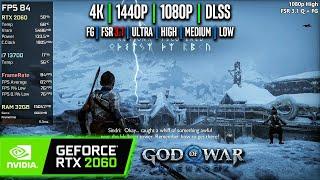 RTX 2060  God of War Ragnarok - 4K 1440p 1080p FSR 3.1 FG DLSS - Ultra High Medium Low