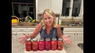 Preserving Our Garden Harvest  How to Water Bath Can Pickled Red Onions - Shelf Stable Food