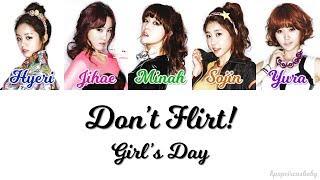 Dont Flirt 너 한눈 팔지마 - Girls Day 걸스데이 Color Coded Lyrics HANROMENG