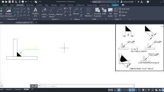 Applying weld symbols in AutoCAD Mechanical 2021