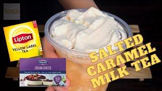 Salted Caramel Milk Tea by The Food Protege  ROCK SALT CREAM CHEESE  Easy Recipe  DIY Milk Tea