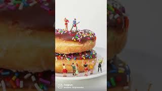 Whats Your Fav Kind of Donut?? #shorts #foodporn #photography #miniature