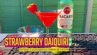 Easy Cocktails at Home Fresh Strawberry Daiquiri