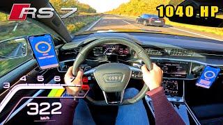 1040HP Audi RS7 does 320KMH  200MPH like it’s nothing..