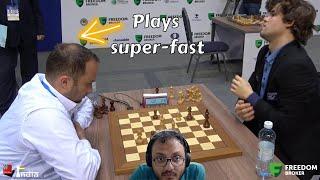 No time for Magnus to think  Giga Quparadze vs Carlsen  Commentary by Sagar  World Rapid 2022