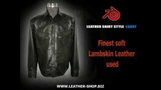 Leather Shirt LS037 with gun pocket