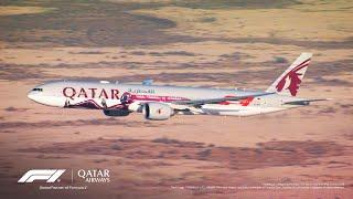 Boeing 777 Flyover at the Formula 1 Grand Prix  Qatar Airways